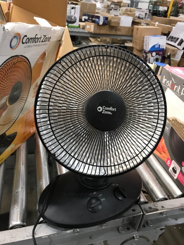 Photo 2 of **PARTS ONLY**
Comfort Zone 700/1000-Watt Oscillating Parabolic Dish Radiant Electric Portable Space Heater , Black
