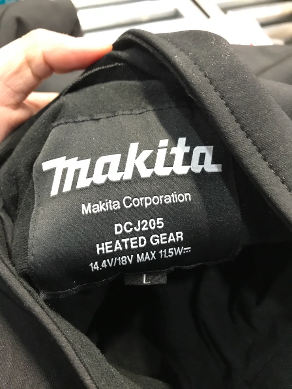 Photo 5 of Makita DCJ205ZL 18V LXT Heated Jacket, Only (Black, L), Large, Not included battery
