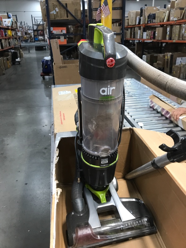 Photo 5 of **DAMAGED**
Hoover Windtunnel Air Steerable Bagless Upright Vacuum Cleaner, Lightweight, Corded, UH72400, Grey
