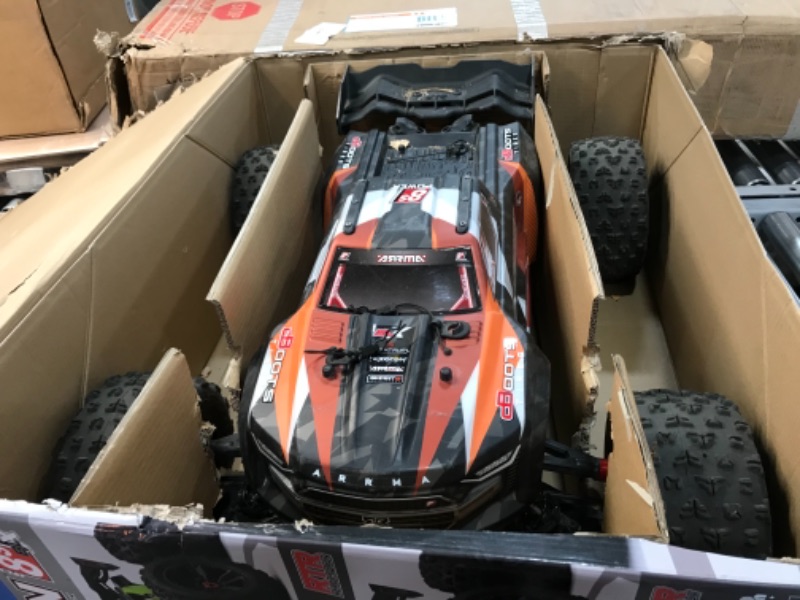 Photo 5 of **DAMAGED & INCOMPLETE**
ARRMA RC Truck 1/5 KRATON 4X4 8S BLX Brushless Speed Monster Truck RTR (Ready-to-Run), Orange, ARA110002T2
