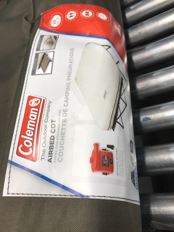 Photo 6 of **BATTERY REQUIRED**
Coleman Camping Cot, Air Mattress, and Pump Combo | Folding Camp Cot and Air Bed with Side Tables and Battery Operated Pump
