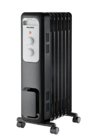 Photo 1 of Pelonis 1,500-Watt Oil-Filled Radiant Electric Space Heater with Thermostat