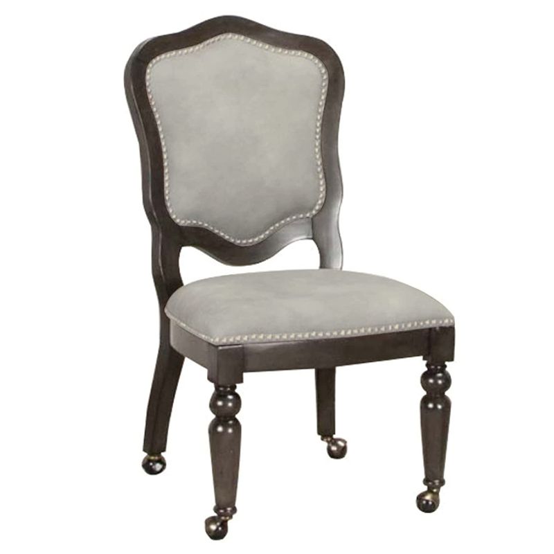 Photo 1 of 2 SET-Sunset Trading Vegas Game and Dining Chair, Gray/Black/Off-white
