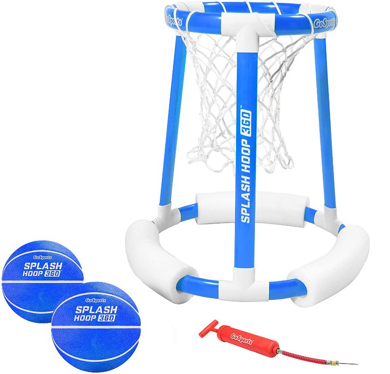 Photo 1 of GoSports Splash Hoop 360 Floating Pool Basketball Game | Includes Hoop, 2 Balls and Pump