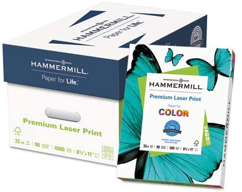 Photo 1 of 8 pck- Hammermill Paper, Premium Laser Print Paper, 8.5 x 11 Paper, Letter Size