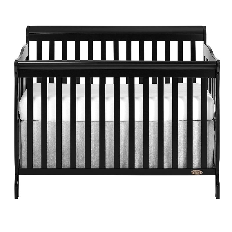 Photo 1 of Dream On Me Ashton 5-in-1 Convertible Crib in Black, Greenguard Gold Certified , 50x36x44 Inch (Pack of 1)