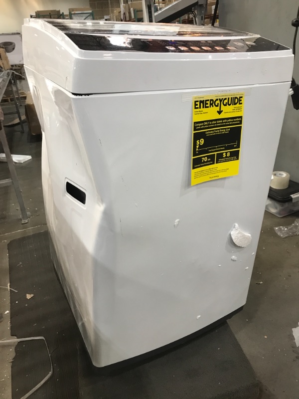 Photo 1 of Portable Laundry Washing Machine by BLACK+DECKER, Compact Pulsator Washer for Clothes, .9 Cubic ft. Tub, White, BPWM09W

