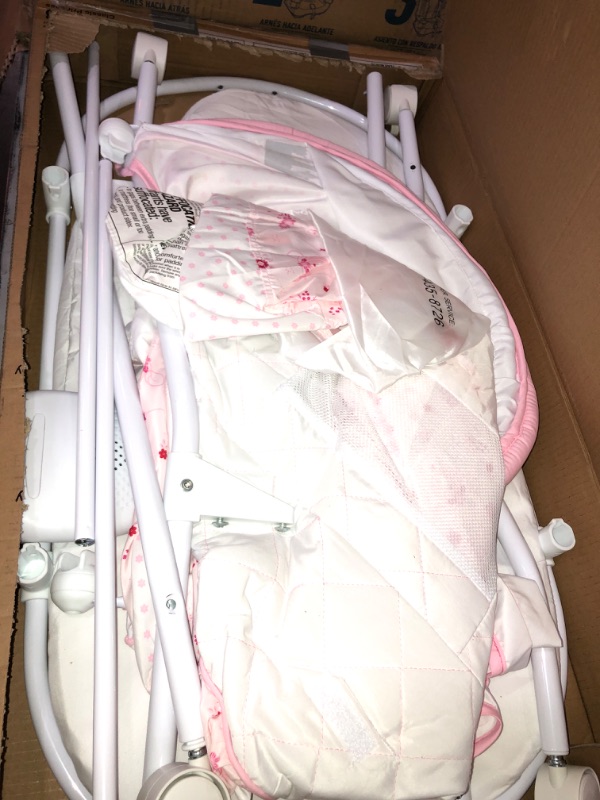 Photo 2 of Disney Baby Ultimate Sweet Beginnings Bedside Bassinet - Portable Crib with Lights, Sounds and Vibrations, Disney Princess