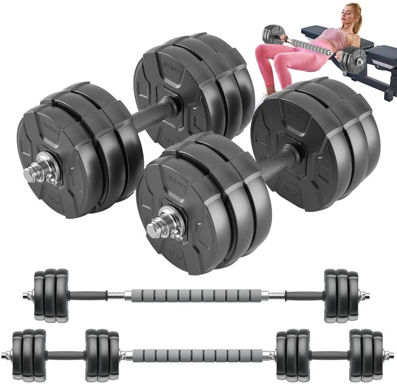 Photo 1 of *NOT exact stock picture, use for reference* 
*MISSING a star end piece*
RUNWE Adjustable Weight Dumbbells Set, 100 lb Dumbbell, 50 lb each