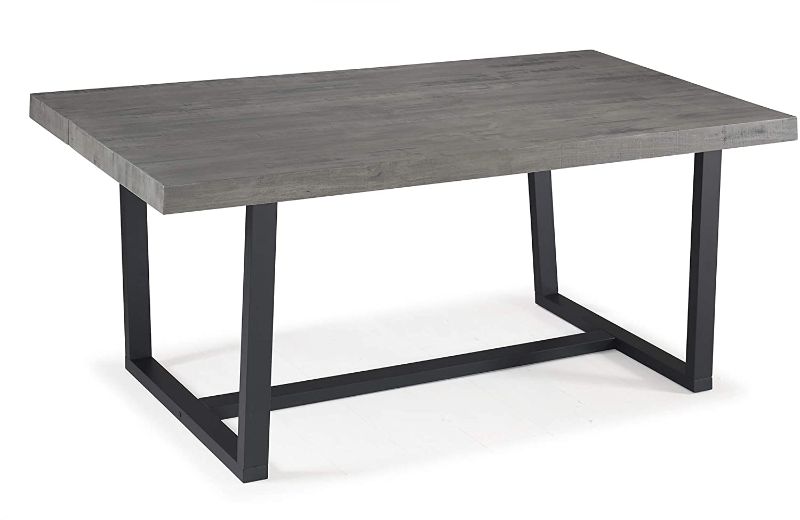 Photo 1 of *MISSING manual and hardware*
Walker Edison Andre Modern Solid Wood Dining Table, 72 Inch, Grey
