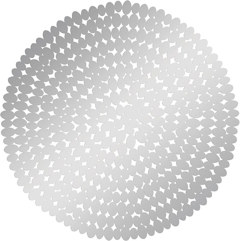 Photo 1 of *pieces are broken off, SEE last picture* 
Deco 79 Modern Round Perforated Elegant Sculpture Stainless Steel Wall Decor, 31" D, Silver Finish
