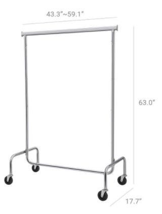 Photo 1 of *MISSING manual* 
SONGMICS Heavy Duty Clothes Garment Rack, Maximum Capacity 286.6lb, Clothing Rack on Wheels, Extendable UHSR11S
