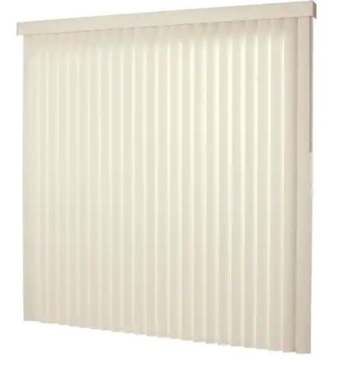 Photo 1 of Hampton Bay
Crown White Room Darkening Vertical Blind for Sliding Door or Window - Louver Size 3.5 in. W x 94.5 in. L(9-Pack)