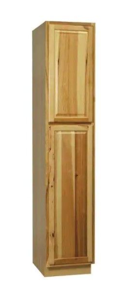 Photo 1 of Hampton Bay
Hampton Assembled 18x90x24 in. Pantry Kitchen Cabinet in Natural Hickory