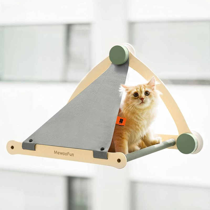 Photo 1 of MEWOOFUN Cat Window Perch Cat Window Hammock Cat Bed with Strong Suction Cups Space Saving Cat Seat Providing All-Around Sunbath Holds Up to 30 lbs
