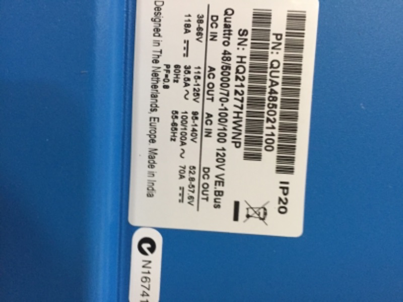 Photo 1 of Similar to the MultiPlus, the Quattro is also a combined inverter and charger. Additionally it can accept two AC inputs and automatically connect to the active source. Its many features include a true sine wave inverter, adaptive charging, hybrid PowerAss