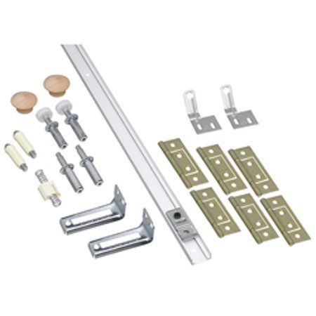 Photo 1 of National Hardware N343-723 48" White Folding Door Hardware Set
