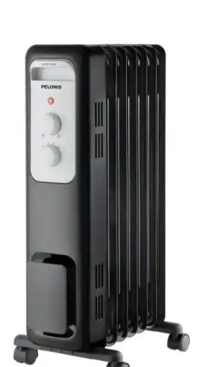 Photo 1 of 1,500-Watt Oil-Filled Radiant Electric Space Heater with Thermostat
