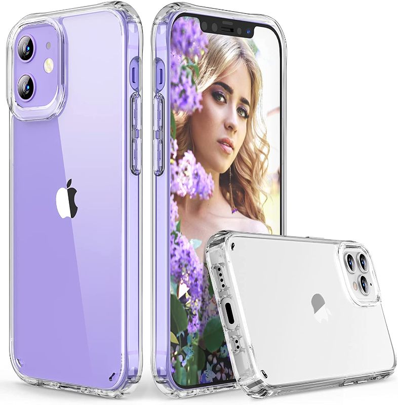 Photo 1 of SET OF 4 YEMODO Case Compatible with iPhone 12 Pro/iPhone 12 6.1 inch 2020,Slim Shockproof Hard Heavy Duty Protection Durable Strong Phone Cases,Clear
