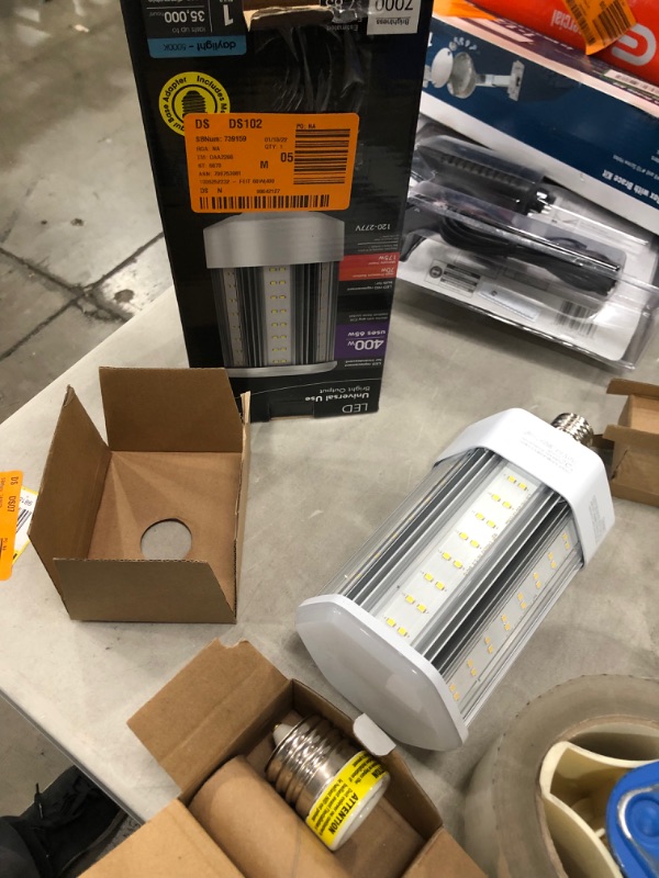 Photo 1 of Feit Electric
400-Watt Equivalent Corn Cob E26 Base with E39 Mogul Adapter High Lumen Daylight (5000K) HID Utility LED Light Bulb
**STOCK PHOTO NOT FOUND**