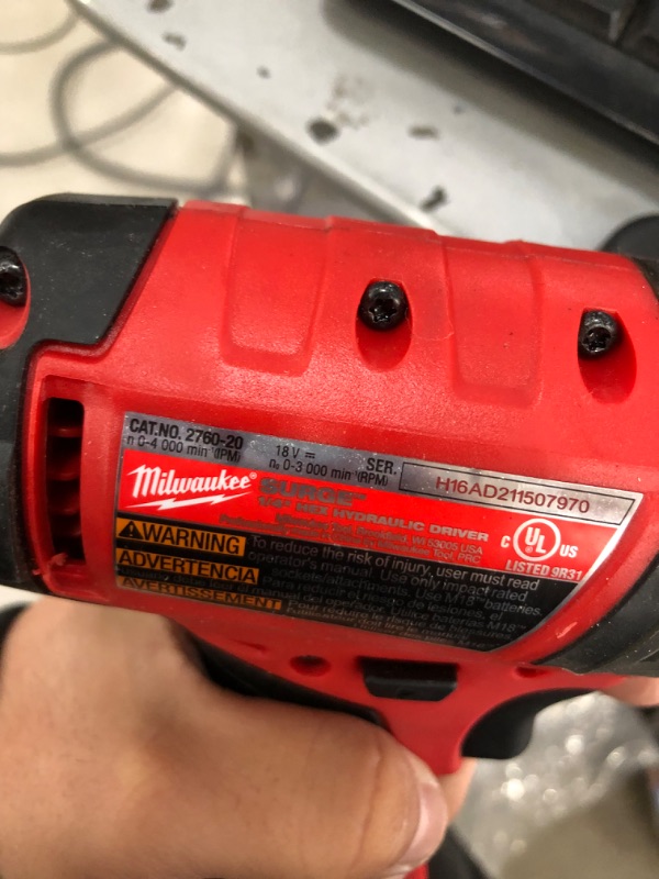 Photo 2 of USED Milwaukee M18 FUEL SURGE 18-Volt Lithium-Ion Brushless Cordless 1/4 in. Hex Impact Driver (Tool-Only) (Non-Retail Packaging)
