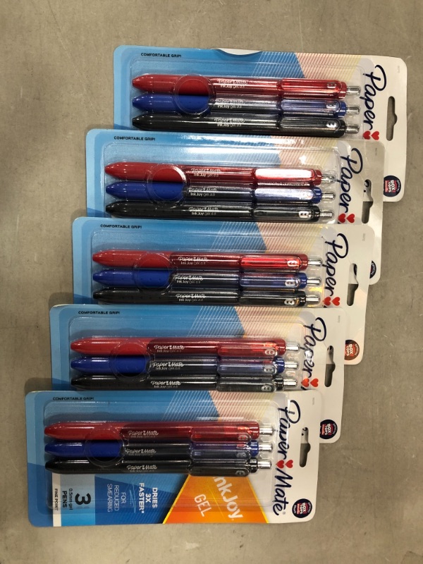 Photo 2 of 5 PACKS: Paper Mate InkJoy Gel Pens, Fine Point, Assorted, 3 Count
