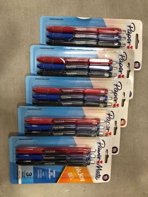 Photo 1 of 5 PACKS: Paper Mate InkJoy Gel Pens, Fine Point, Assorted, 3 Count
