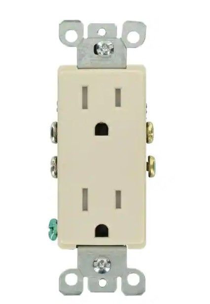 Photo 1 of Leviton
Decora 15 Amp Tamper-Resistant Duplex Outlet, Light Almond (10-Pack)