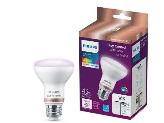 Photo 1 of Color and Tunable White R20 45W Equivalent Dimmable Smart Wi-Fi WiZ Connected LED Light Bulb
