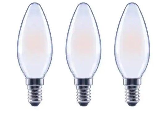 Photo 1 of EcoSmart
60-Watt Equivalent B11 Dimmable ENERGY STAR Frosted Glass Filament LED Vintage Edison Light Bulb Daylight *2(3-Pack)