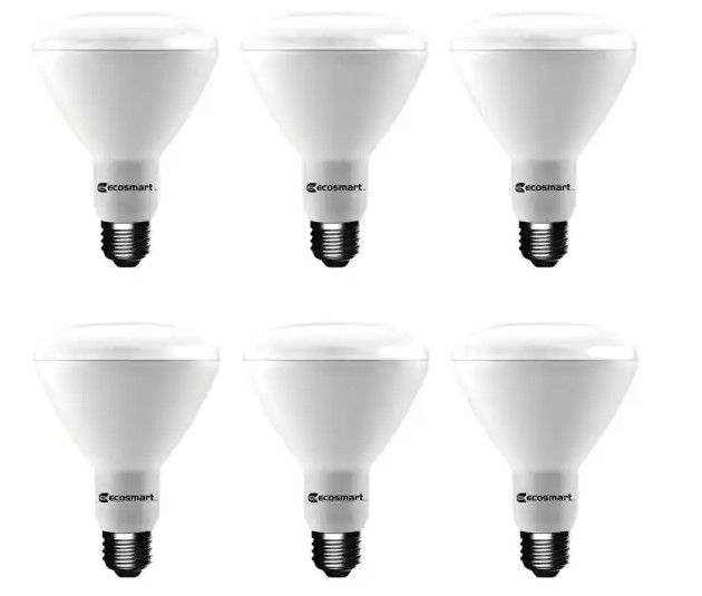 Photo 2 of EcoSmart
65-Watt Equivalent BR30 Dimmable LED Light Bulb, Soft White (6-Pack)