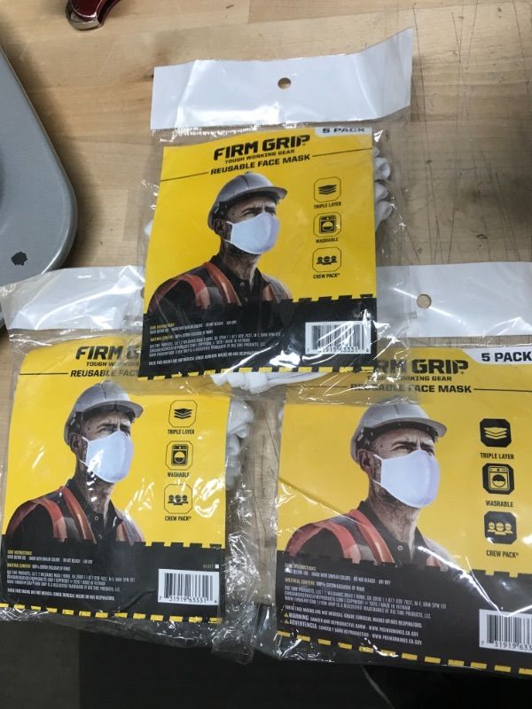 Photo 2 of 15 FIRM GRIP Reusable Face Mask 3 PACKS OF 5.