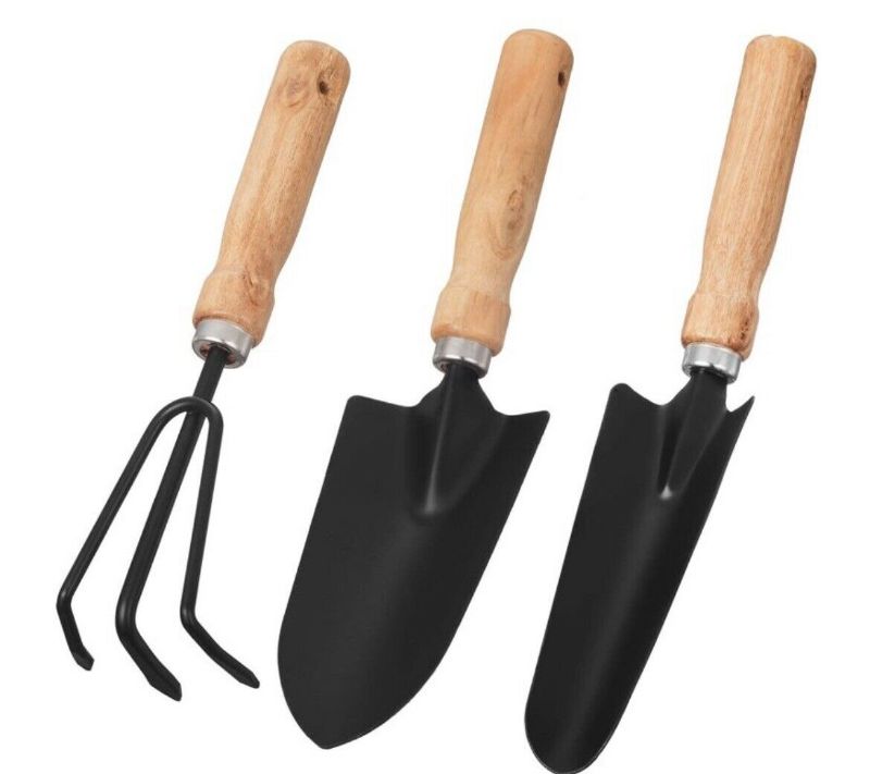 Photo 1 of **SLIGHTLY DIFFERENT FROM STOCK PHOTO**
Ames Wood Handled Tool Set, New 2 Trowels 1 Hand Rake Garden tools/ Garden Set
