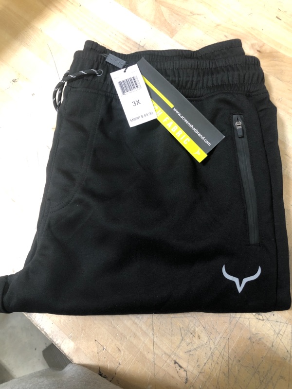 Photo 2 of SCREENSHOT Sports Mens Spandex Fleece Athletic Jogger Fitness Workout Gym Sweatpants
****SIZE 3X****