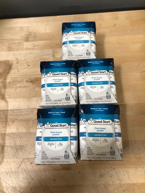 Photo 2 of BEST BY 4/19/2022
***NON-REFUNDABLE***
Gerber Good Start Stage-1 Soy Non-GMO Ready to Feed Infant Formula, Liquid, 8.45 Fl Oz (Pack of 20), 135.2 Fl Oz
