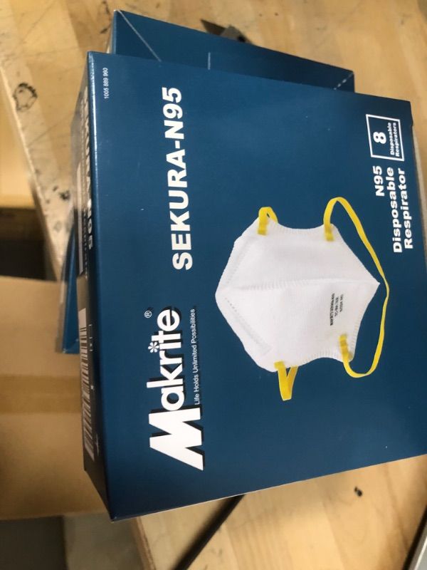 Photo 1 of **EXPIRES 04052024** N95 Sekura Flat fold respirator 8 Pack
SET OF 4 