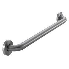 Photo 1 of 24 in. x 1-1/4 in. Concealed Screw ADA Compliant Grab Bar in Brushed Stainless Steel
