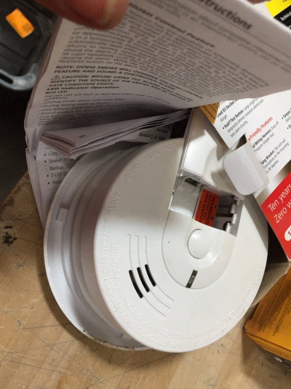 Photo 2 of 10 Year Worry-Free Smoke Detector, Hardwired with 10 Year Battery Backup, Smoke Alarm
