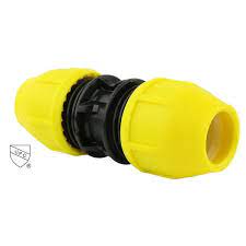 Photo 1 of 1-1/2 in. IPS DR 11 Underground Yellow Poly Gas Pipe Coupler
