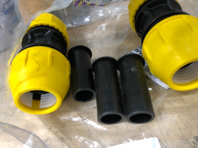 Photo 2 of 1-1/2 in. IPS DR 11 Underground Yellow Poly Gas Pipe Coupler
