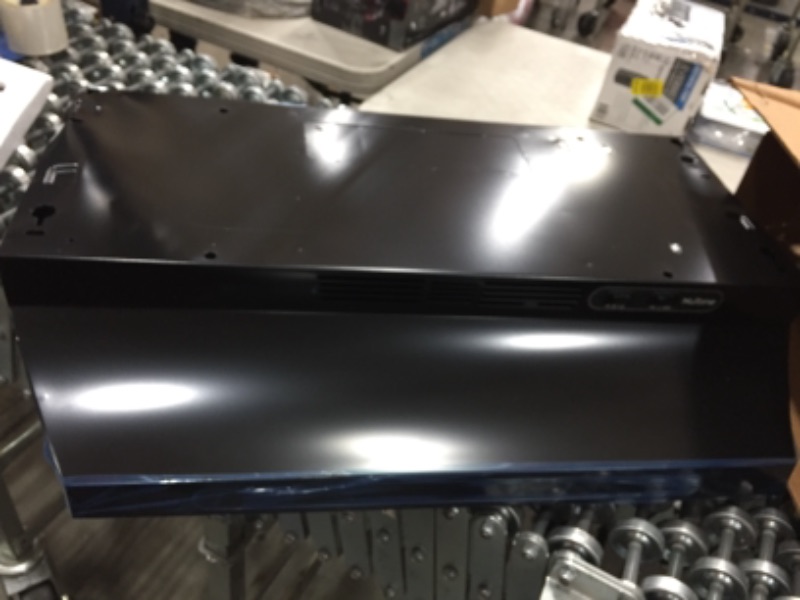 Photo 1 of DENTED ON BOTH SIDES, BROKE ON RIGHT SIDE, Broan-NuTone RL6200 Series 30 in. Ductless Under Cabinet Range Hood with Light in Black 