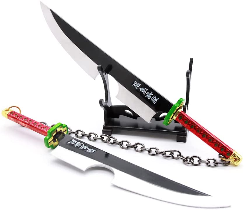 Photo 1 of Demon Slayer 1/6 Size 10'' Uzui Tengen Sword Samurai Sword Katana Knife Action Figures Game Collection Sword Toys Sword Party Supplies Gift Sword Metal Room Decoration (Uzui Tengen)
