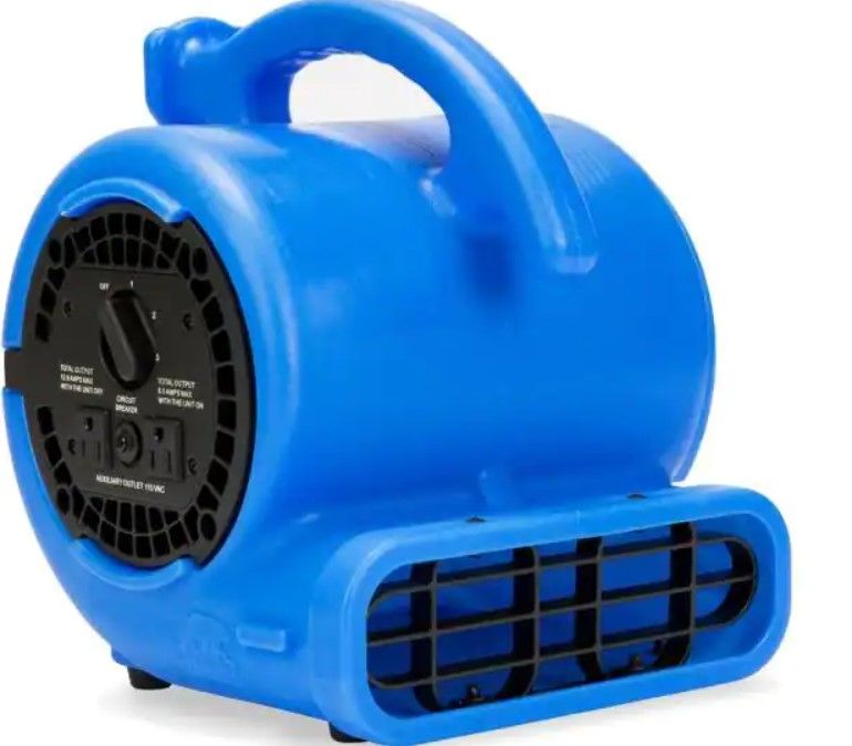 Photo 1 of 1/4 HP Air Mover Blower Fan for Water Damage Restoration Carpet Dryer Floor Home and Plumbing Use in Blue
