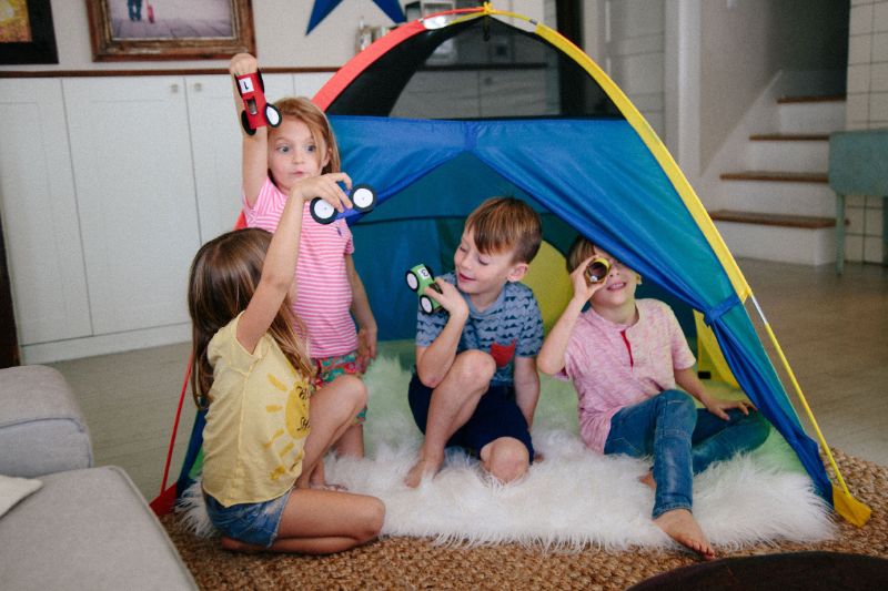 Photo 1 of Pacific Play Tents Super Duper 4-Kid Play Tent, 46 Tall (PPT40205) | Quill
