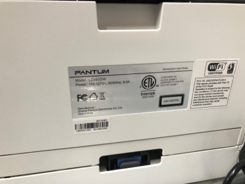 Photo 4 of Pantum Compact Monochrome Laser Printer with WiFi Wireless NFC Duplex Two-Sided Black and White Printing for Home Office School Student (35PPM, L2350DW-W2U36A)