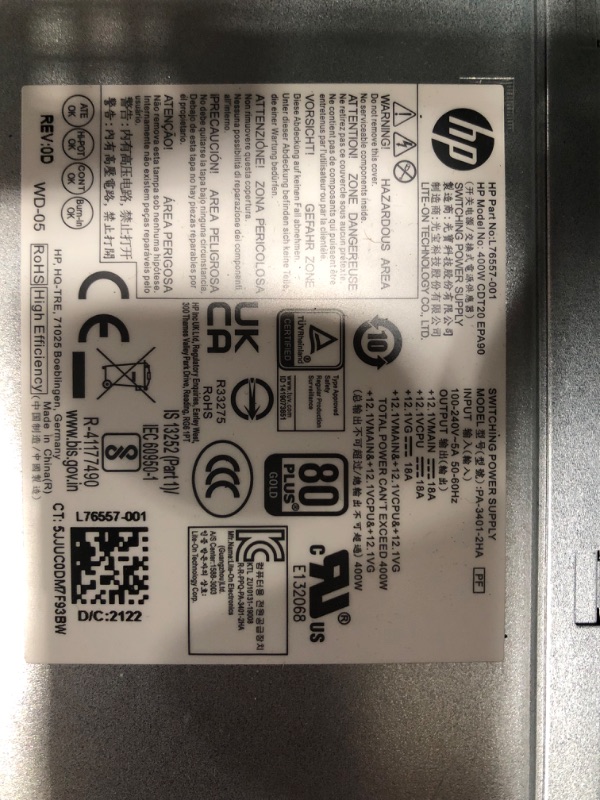 Photo 9 of MISSING COMPONENTS
HP Pavilion Gaming Desktop, AMD Ryzen 7 5700G Processor, NVIDIA GeForce RTX 2060 Graphic, 16 GB RAM,, Windows 11 Pro (TG01-2460, Shadow Black
