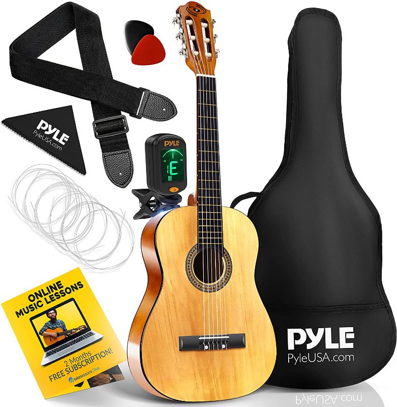 Photo 1 of 
Beginner 30” Classical Acoustic Guitar - 1/4 Junior Size 6 String Linden Wood Guitar w/ Gig Bag, Tuner, Nylon Strings, Picks, Strap, For Beginners, Adults -...