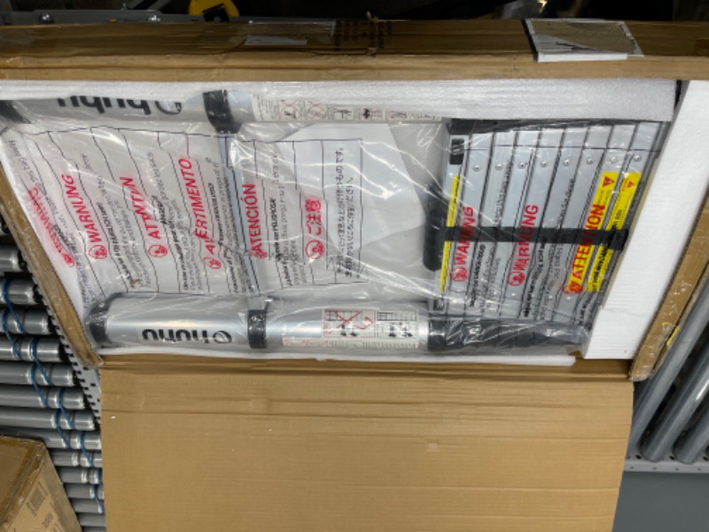 Photo 1 of (12.5Ft/3.8M) Telescoping Ladders?EN131Standards Multi-Purpose Folding Aluminum Extension Ladder
