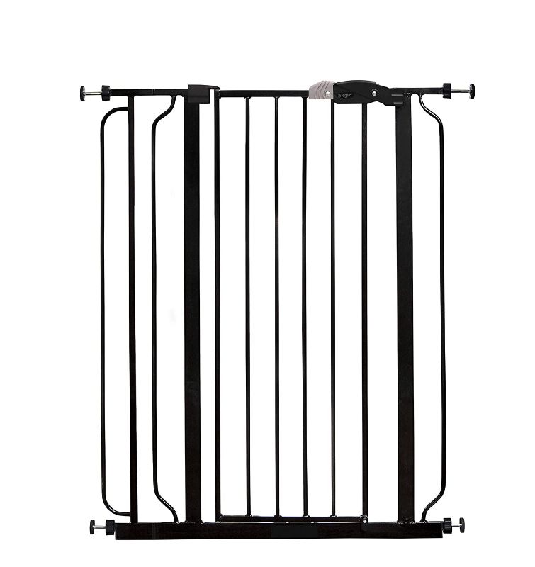 Photo 1 of Regalo Easy Step Extra Tall Walk-Through Gate, Black, 41-in