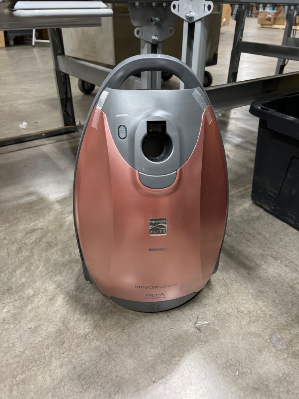 Photo 2 of Kenmore BC7005 Friendly Crossover Bagged HEPA Canister Vacuum Cleaner 2-Motor Power Suction with Pet PowerMate, Extended Telescoping Wand, Retractable Cord, and 4 Cleaning Tools, Rose Gold
